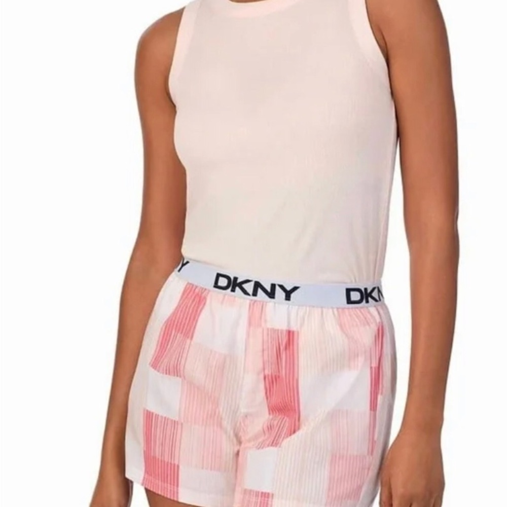DKNY Sleeveless Top and Patterned Shorts Set